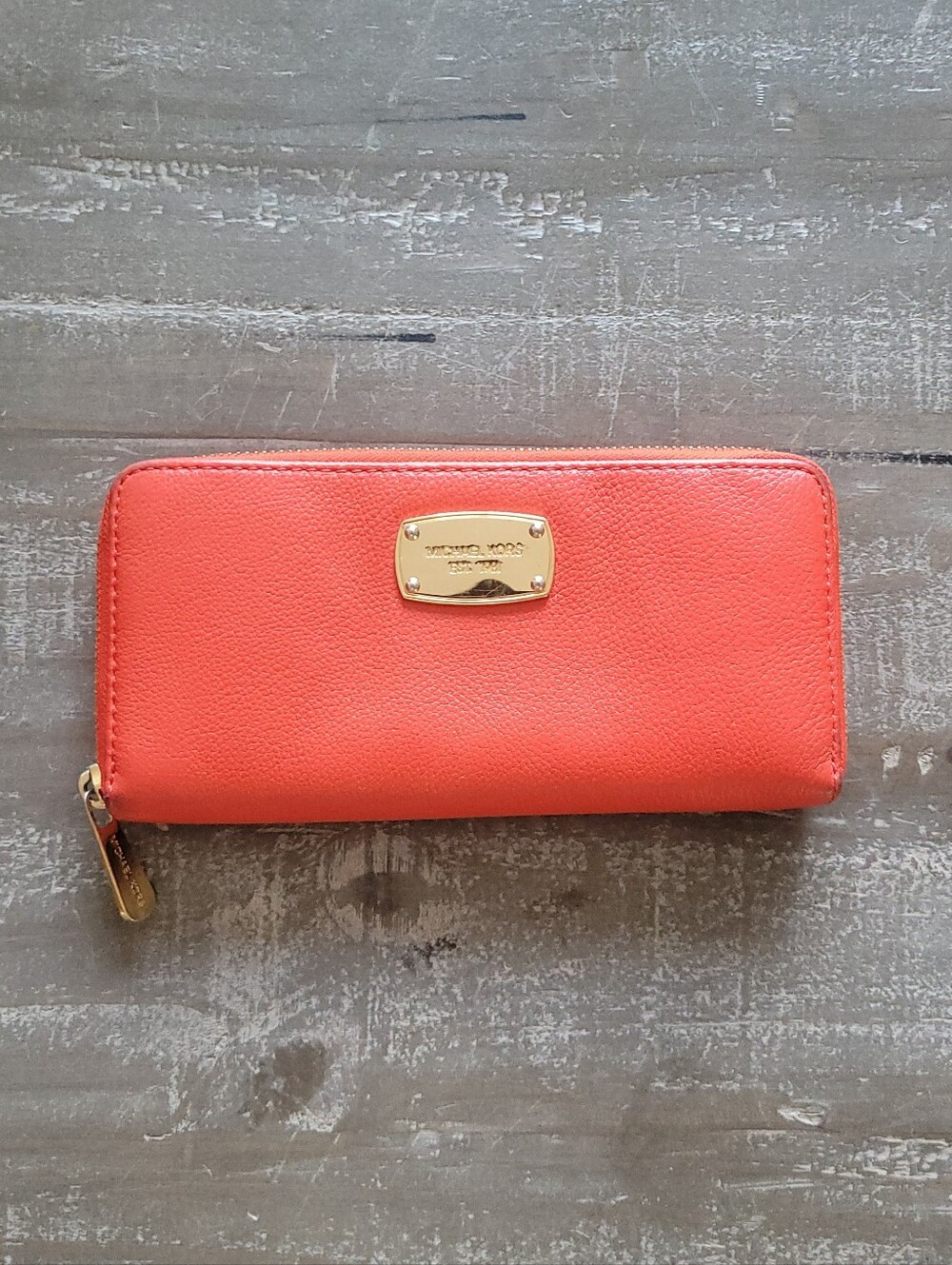 Michael Kors Coral Jet Set Travel Continental Wallet